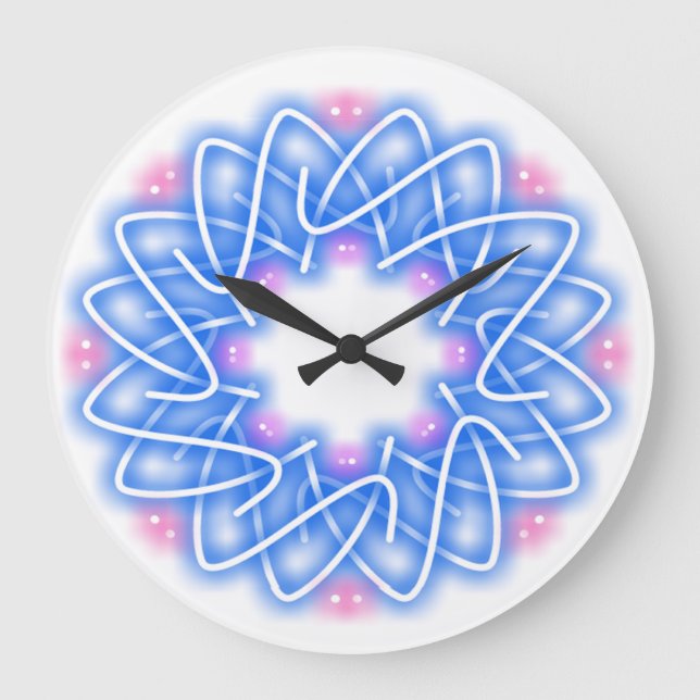 Kaleidoskop Große Wanduhr (Vorderseite)