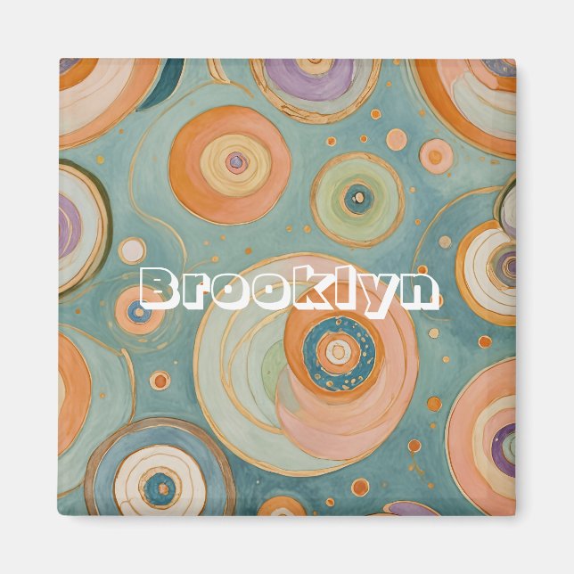 Kaleidoskop Harmonie: Die wirbeligen, pastellfarbe Magnet (Vorne)