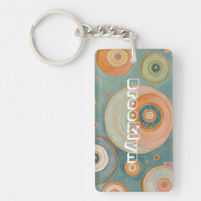 Kaleidoskop Harmonie: Die wirbeligen, pastellfarbe Schlüsselanhänger (Vorderseite)