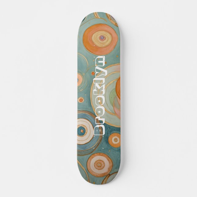 Kaleidoskop Harmonie: Die wirbeligen, pastellfarbe Skateboard (Vorne)