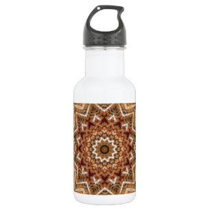 Kaleidoskop Hellbraun Stern Edelstahlflasche