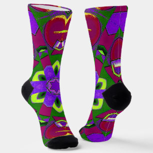 Kaleidoskop-Herzen - Hearts painting Kaleidoskop  Socken