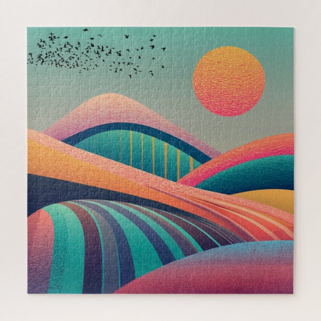 Kaleidoskop Hügel Landschaft Puzzle (Vertikal)