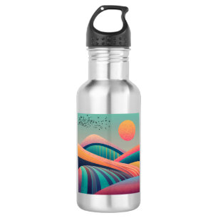 Kaleidoskop-Hügellandschaft Edelstahlflasche