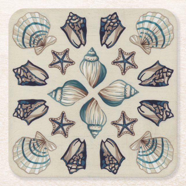 Kaleidoskop I Rechteckiger Pappuntersetzer (Vorderseite)