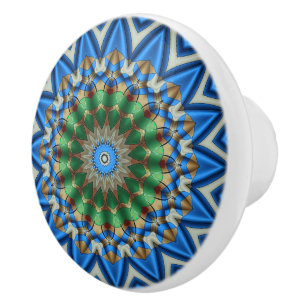 Kaleidoskop im Blau Keramikknauf