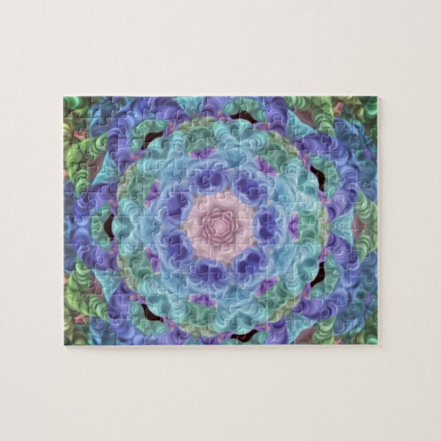 Kaleidoskop in blau... puzzle (Horizontal)