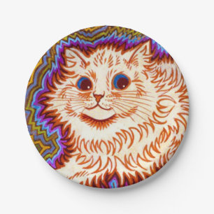 Kaleidoskop-Katze Pappteller