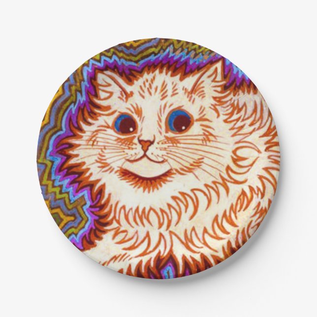 Kaleidoskop-Katze Pappteller (Vorderseite)