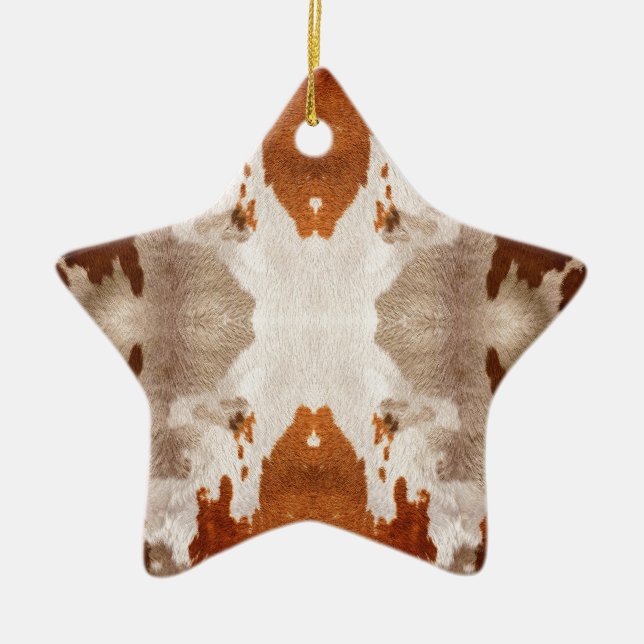 Kaleidoskop-Kuhmuster Keramikornament (Vorne)