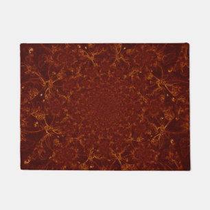 Kaleidoskop-kupferner Rost-Brown-Muster-Entwurf Fußmatte