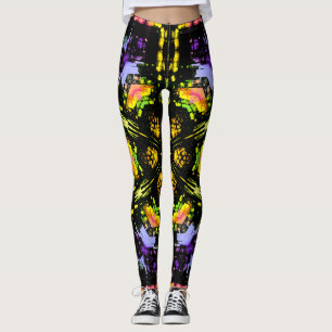 Kaleidoskop-Leggings aus verkettetem Glas Leggings