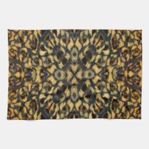 Kaleidoskop Leopard Fur Muster Geschirrtuch
