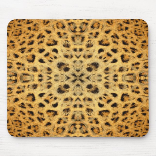 Kaleidoskop Leopard Fur Muster Mousepad (Vorne)