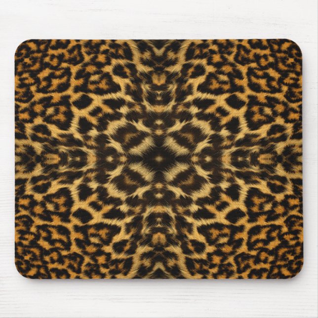 Kaleidoskop Leopard Fur Muster Mousepad (Vorne)