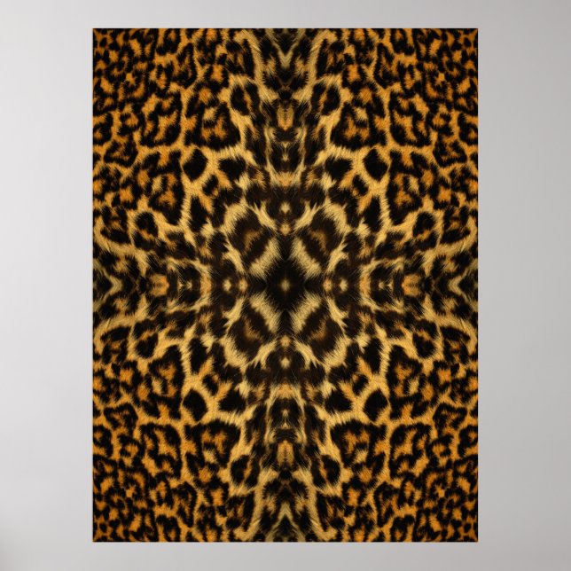 Kaleidoskop Leopard Fur Musterposter Poster (Vorne)