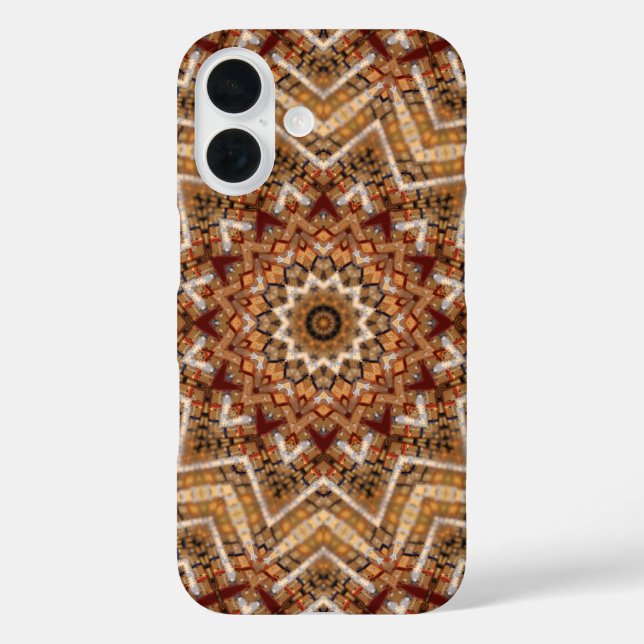 Kaleidoskop Light Brown Star Case-Mate iPhone Hülle (Rückseite)