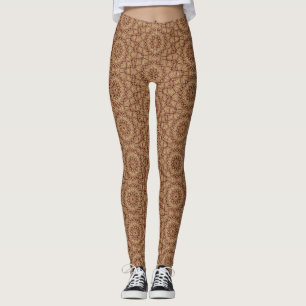 Kaleidoskop Light Brown Star Leggings