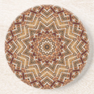 Kaleidoskop Light Brown Star Sandstein Untersetzer