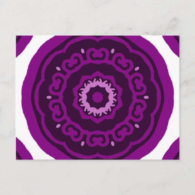 Kaleidoskop lila postkarte (Vorderseite)