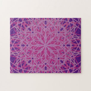 Kaleidoskop Mandala Art Blume Rosa Lila Puzzle