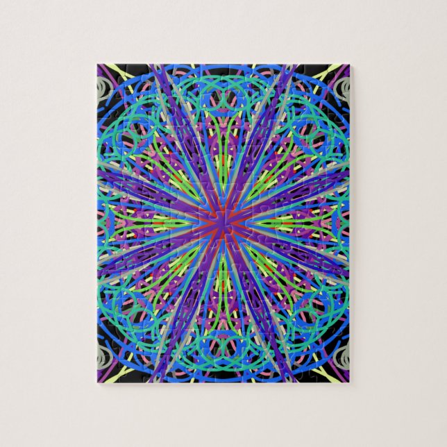 Kaleidoskop Mandala Art Joyful Colors Puzzle (Vertikal)