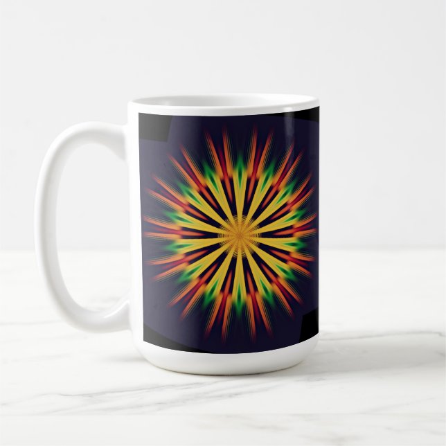 Kaleidoskop Mandala Blume-21855 Kaffeetasse (Links)