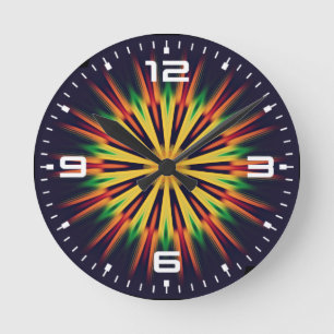Kaleidoskop Mandala Blume-21855 Runde Wanduhr