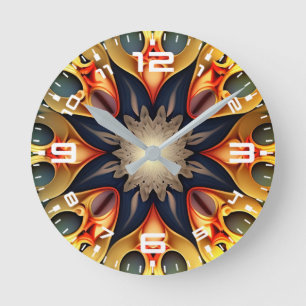 Kaleidoskop Mandala Blume Design-23091 Runde Wanduhr