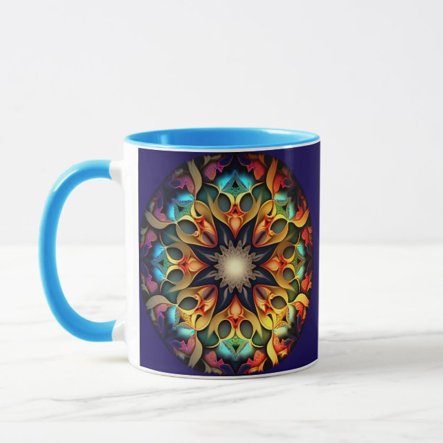 Kaleidoskop Mandala Blume Design-23091 Tasse (Links)
