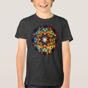 Kaleidoskop Mandala Blume Design-23091 Tri-Blend Shirt