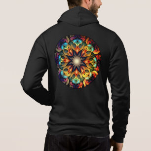 Kaleidoskop-Mandala-Blumen-Design-23091 Hoodie