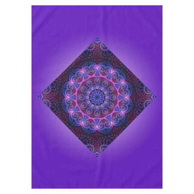 Kaleidoskop Mandala Herz + Ihre Idee Tischdecke (Vorderseite)