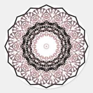Kaleidoskop, Mandala Runder Aufkleber