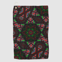 Kaleidoskop mit Hexagon, grün und rot