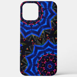 Kaleidoskop mit Kreis, Lachs mit blauem Gefälle Case-Mate iPhone Hülle