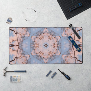 Kaleidoskop Morning Blue & Frost Pink Schreibtischunterlage