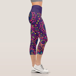 Kaleidoskop Muster Capri Leggings