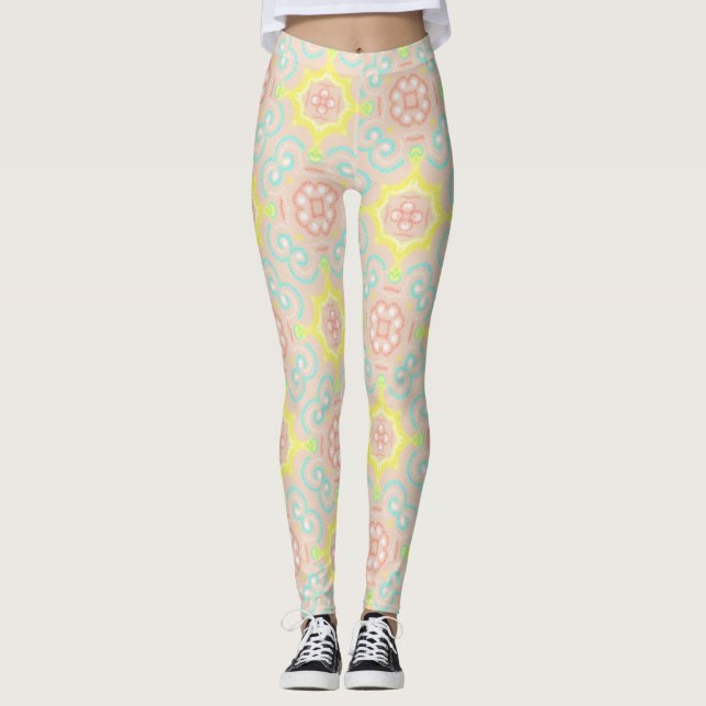Kaleidoskop-Muster Leggings (Vorderseite)
