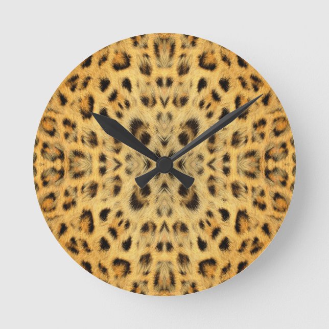 Kaleidoskop-Muster Runde Wanduhr (Vorderseite)