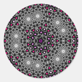 Kaleidoskop-Psychedelikatsticker Runder Aufkleber