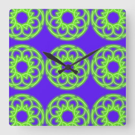 Kaleidoskop Quadratische Wanduhr