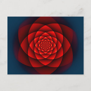 Kaleidoskop ROSE rot + Ihre Idee Postkarte