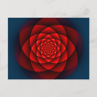 Kaleidoskop ROSE rot + Ihre Idee Postkarte
