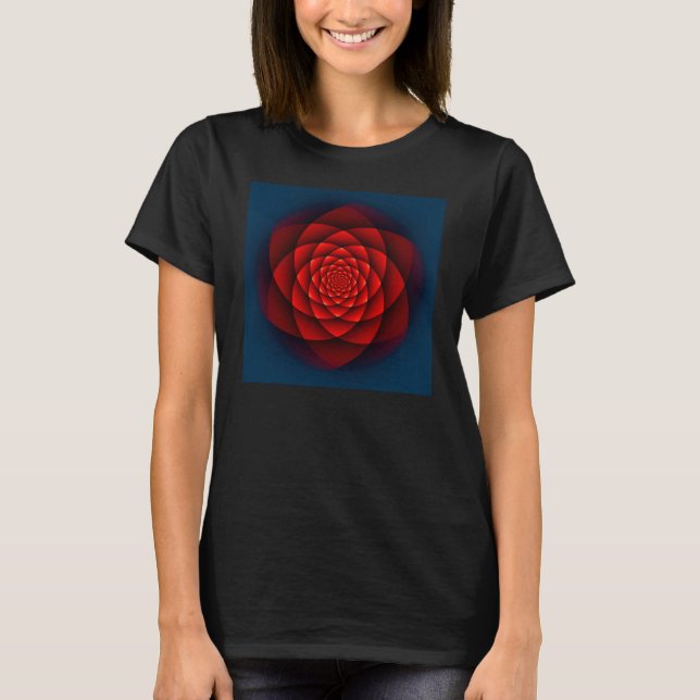 Kaleidoskop ROSE rot + Ihre Idee T-Shirt (Vorderseite)