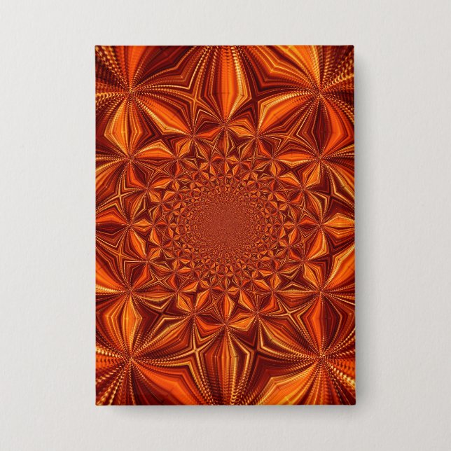 Kaleidoskop-Rot Digital Art Muster-67546 Button (Vorderseite)