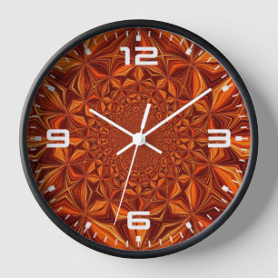 Kaleidoskop-Rot Digitalkunst-Muster-67546 Uhr