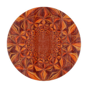 Kaleidoskop-Rot-Digitalkunstmuster-67546 Schneidebrett