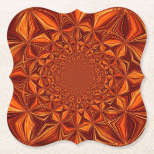 Kaleidoskop-Rot-Digitalkunstmuster-67546 Untersetzer