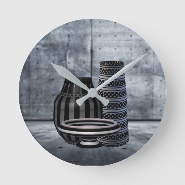 Kaleidoskop Runde Wanduhr (Vorderseite)